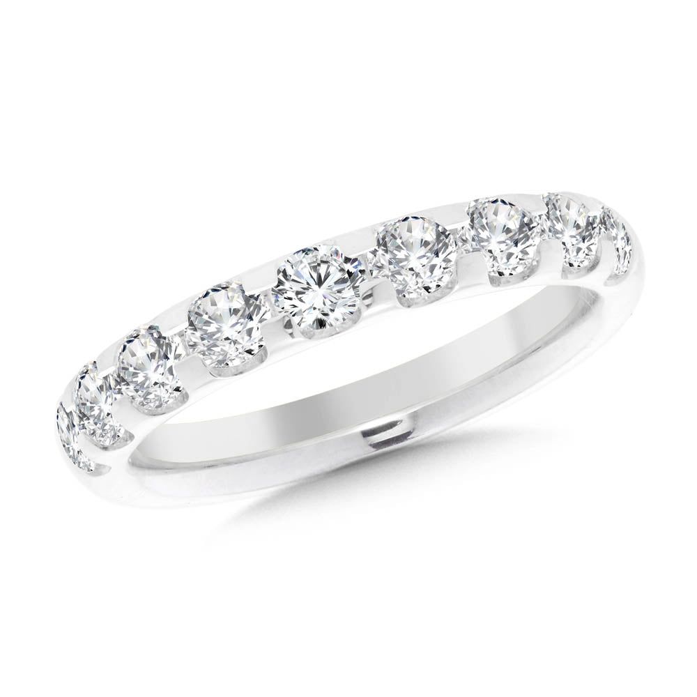 1.00ct 9-Stone Lab-Grown Diamond Anniversary Band in 14K White Gold