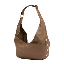 TOM ZIP Med Shoulder Bag in Dune/Silver
