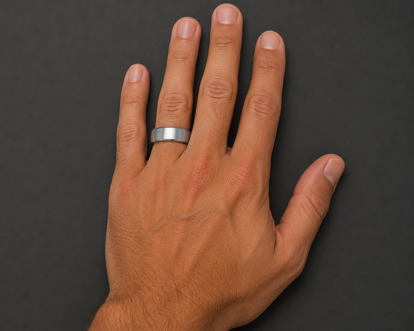 7mm Grey Satin Tantalum Band