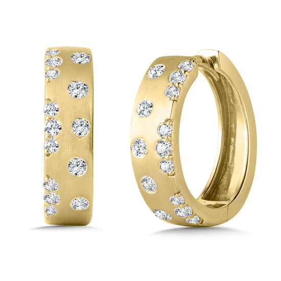 Lumina Diamond Huggie Earrings in 14KY