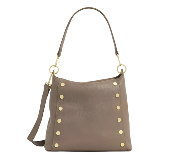 BRYANT LRG Handbag in Sculpted Taupe/ Gold