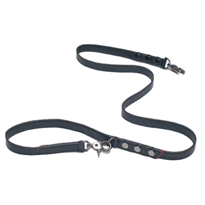 BUTCHIE Dog Leash in Black/ Gunmetal