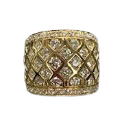 18K Yellow Gold Honeycomb Diamond Ring (2.98 ctw.)