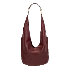 TOM ZIP LRG Shoulder Bag in Cherrywood Pebble/Gold