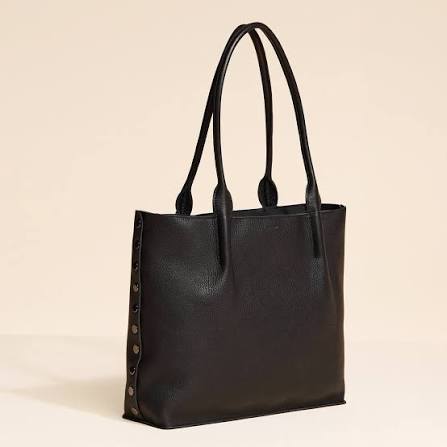Oliver Zip Tote Bag in Black/GM