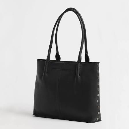 Oliver Zip Tote Bag in Black/GM