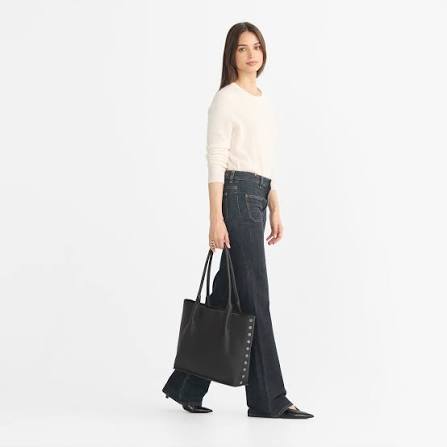 Oliver Zip Tote Bag in Black/GM