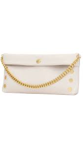 Invitation Clutch in Calla Lily White/ Gold