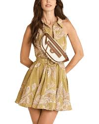 Charles Crossbody Med in West End/ Antique Gold