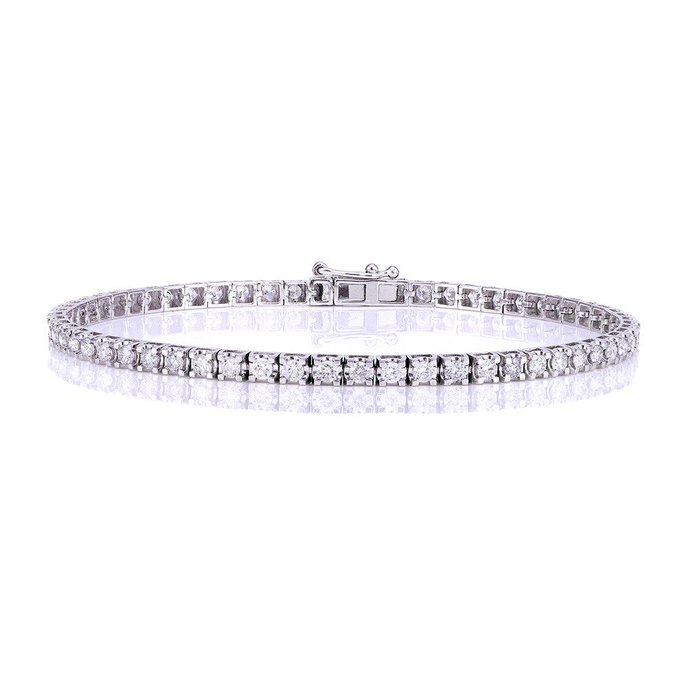 Diamond bracelet on a white background