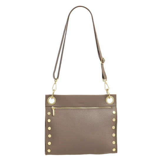 TONY LRG Handbag in Sculpted Taupe/Gold