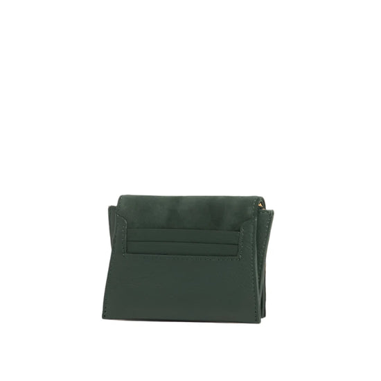 ALLEN WALLET in Green Room Suede/Gold