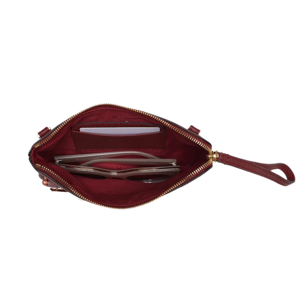 retired NASH SML Handbag in Pomodoro Red/Gunmetal