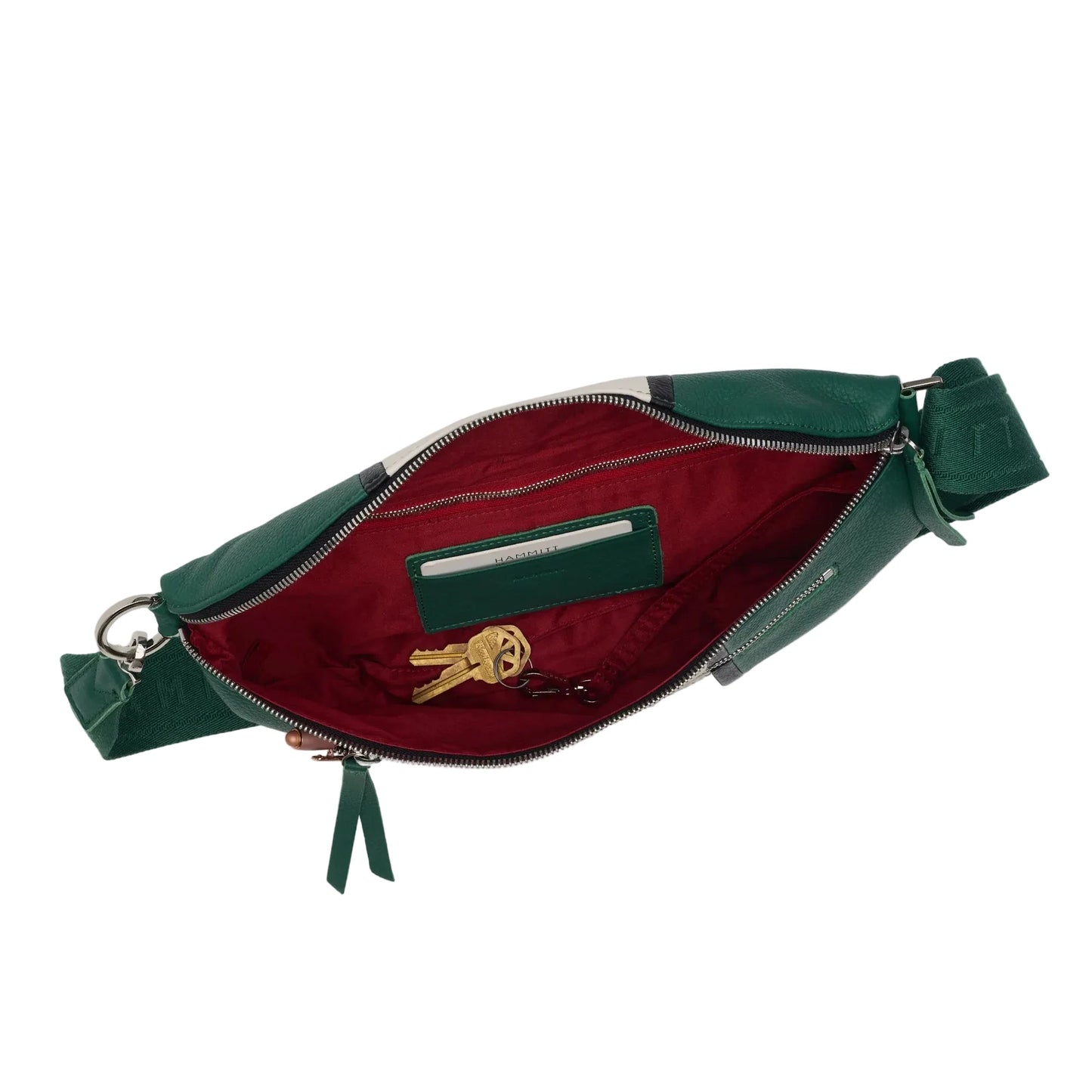 Charles Crossbody Lrg in Clubhouse Stripe/ Silver