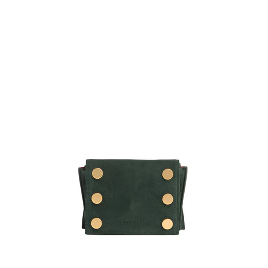 ALLEN WALLET in Green Room Suede/Gold