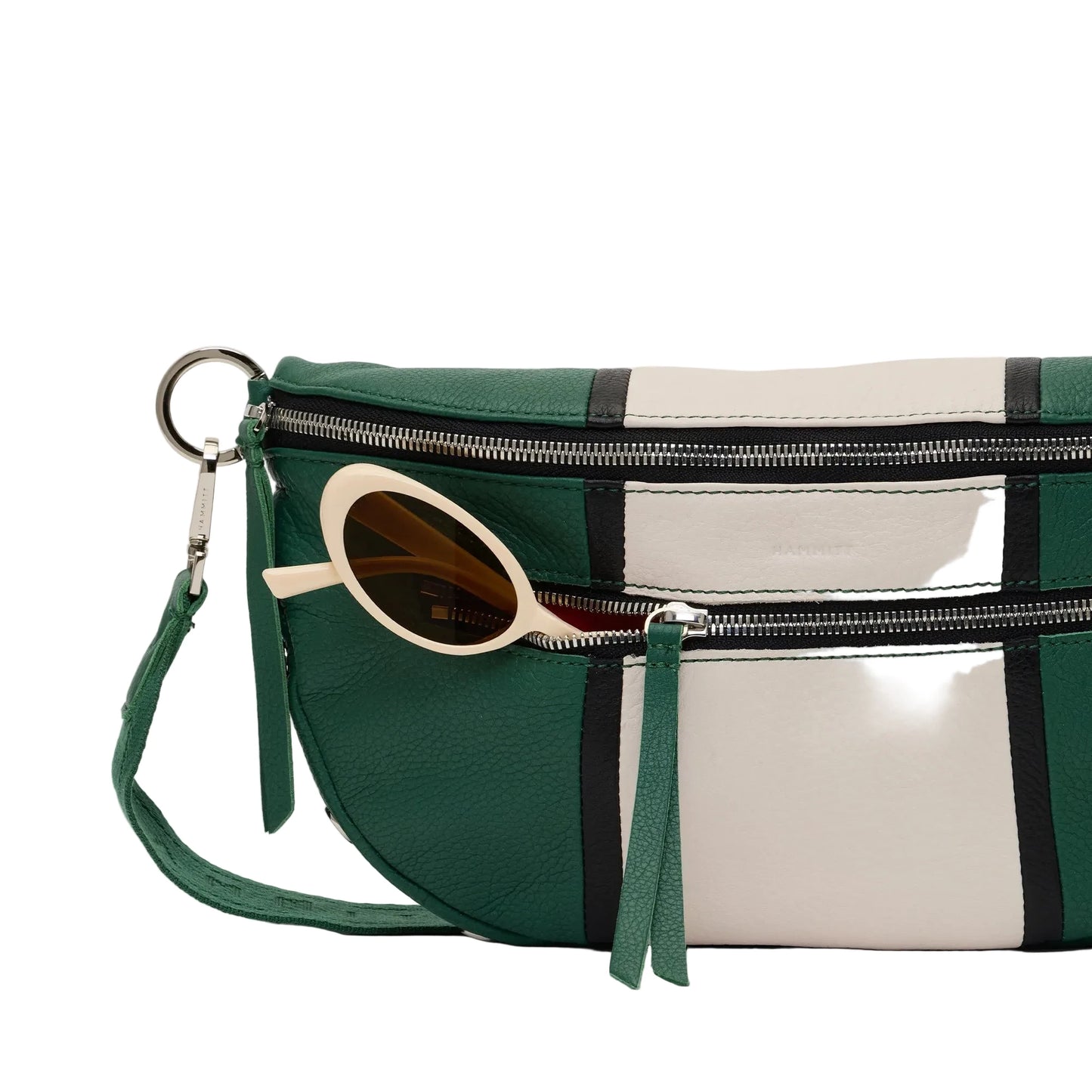 Charles Crossbody Lrg in Clubhouse Stripe/ Silver