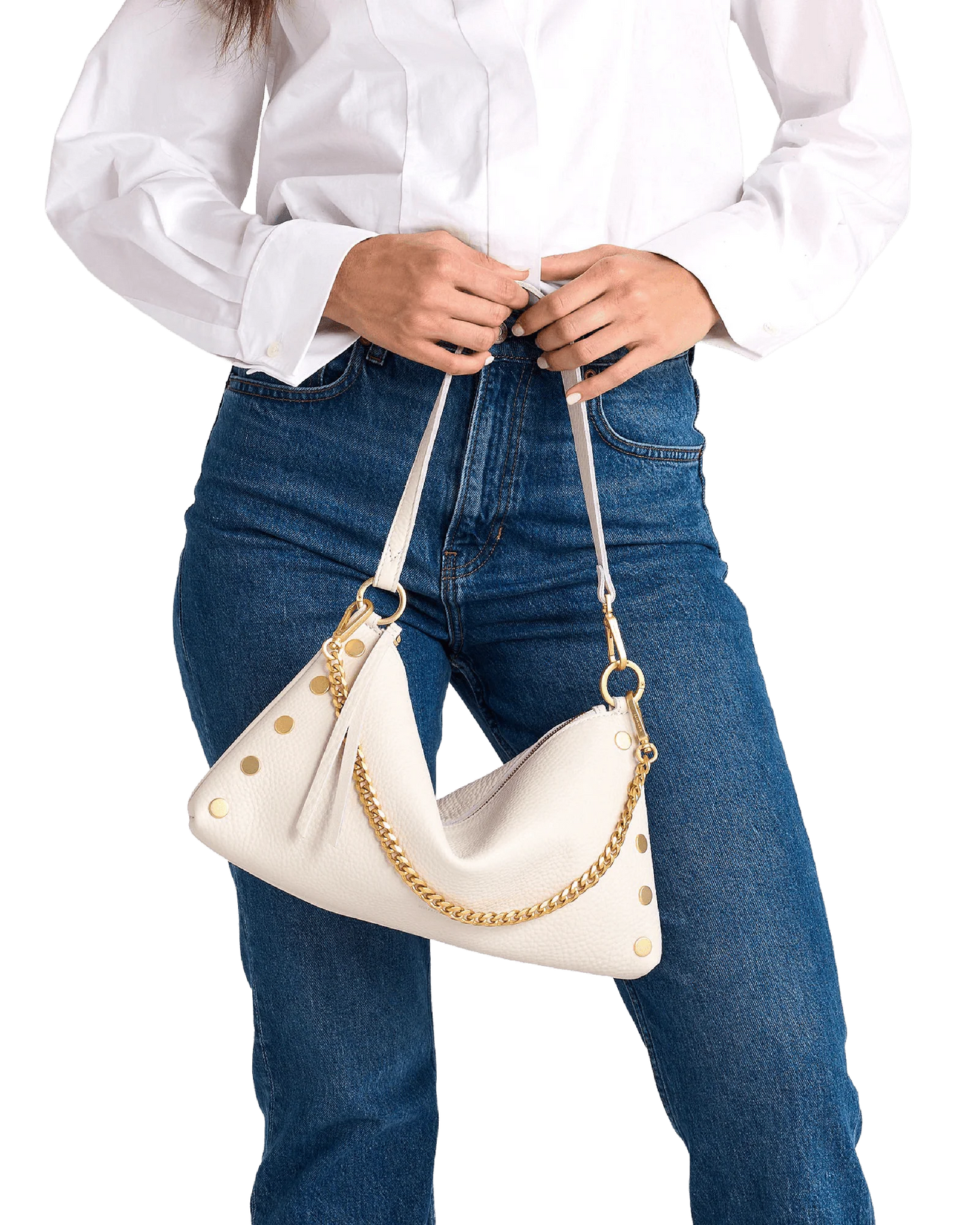 Kyle Med in Calla Lily White/ Gold