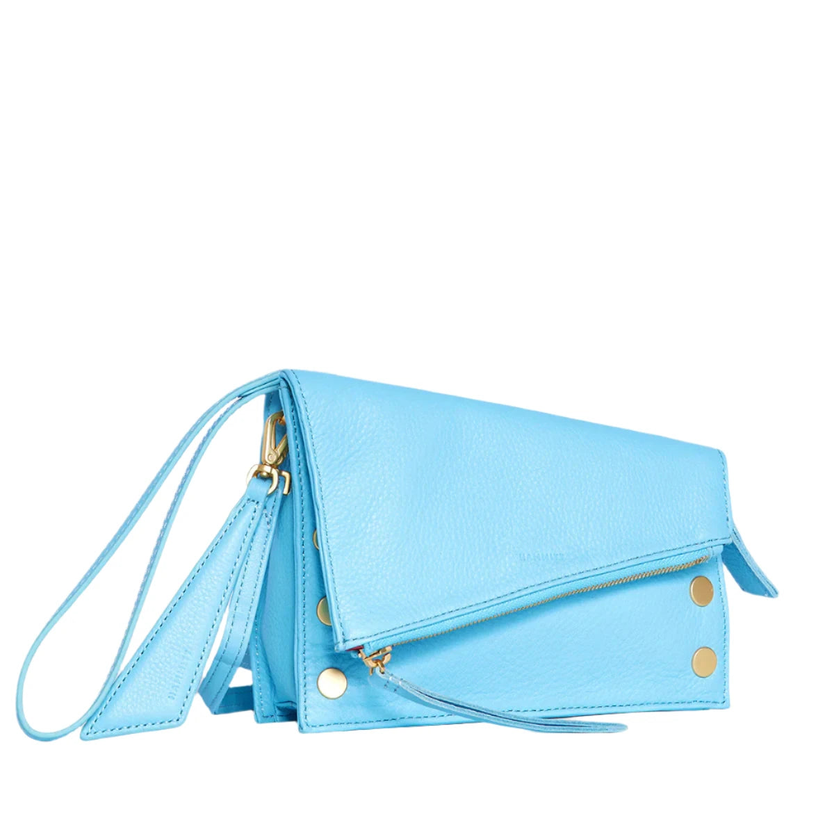 Retired CURTIS Handbag in Sea Sprite Blue/ Gold