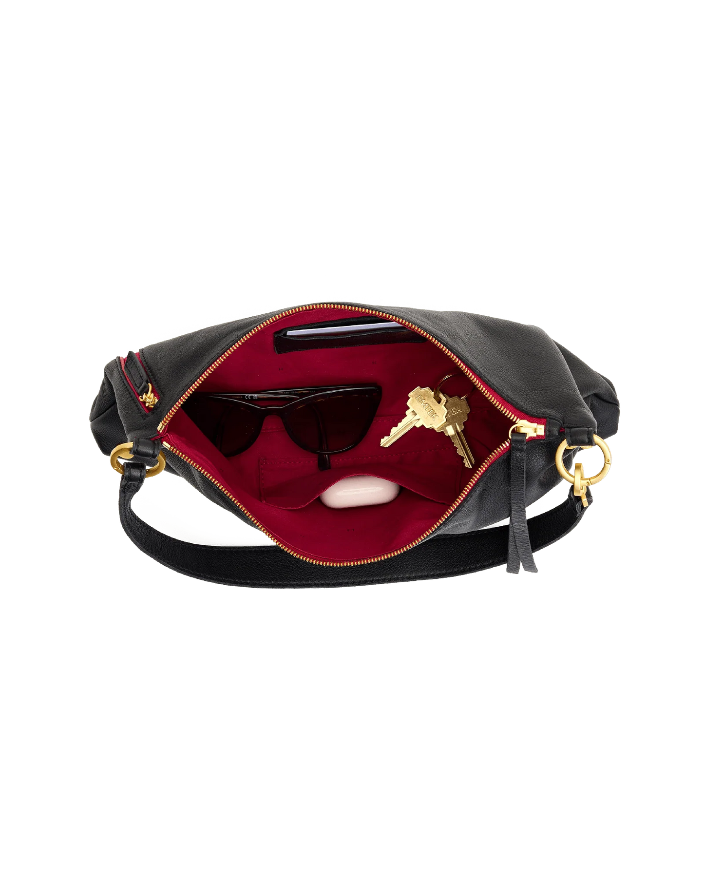 Kyle Med in Black/ Gold with a Red Zip