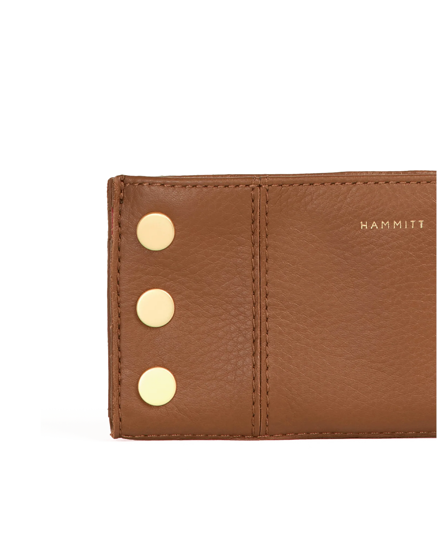 110 North Wallet in Mahogany Pebble/Gold