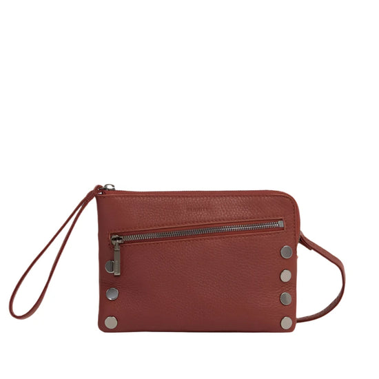 NASH SML Crossbody Clutch Wristlet in Baroque Brown/Gunmetal