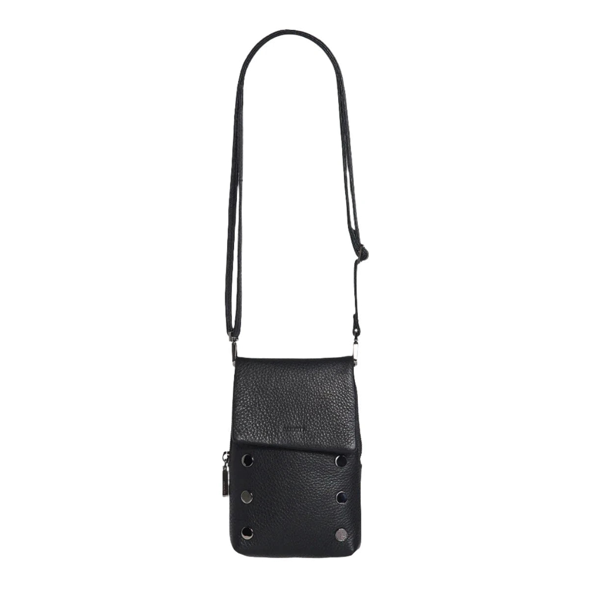 VIP MOBILE Compact Handbag in Black/ Gunmetal