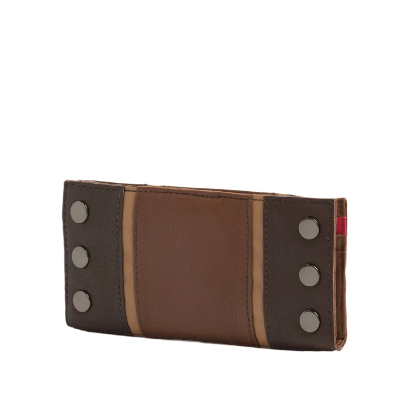 110 NORTH Wallet in Orchestra Brown/Gunmetal