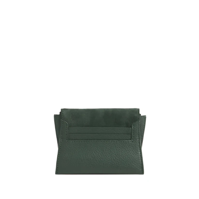 ALLEN WALLET in Green Room Suede/Gold