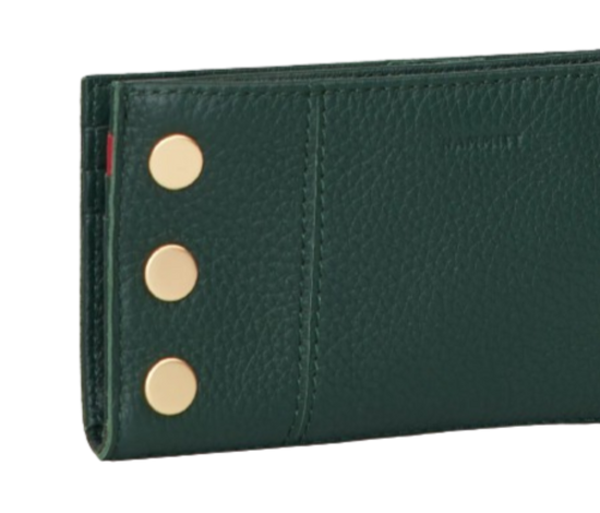 retired 110 NORTH Bifold Wallet in Grove Green/ Gold