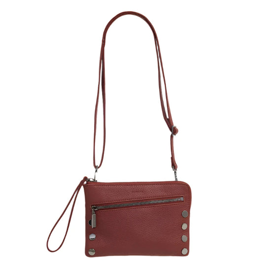 NASH SML Crossbody Clutch Wristlet in Baroque Brown/Gunmetal