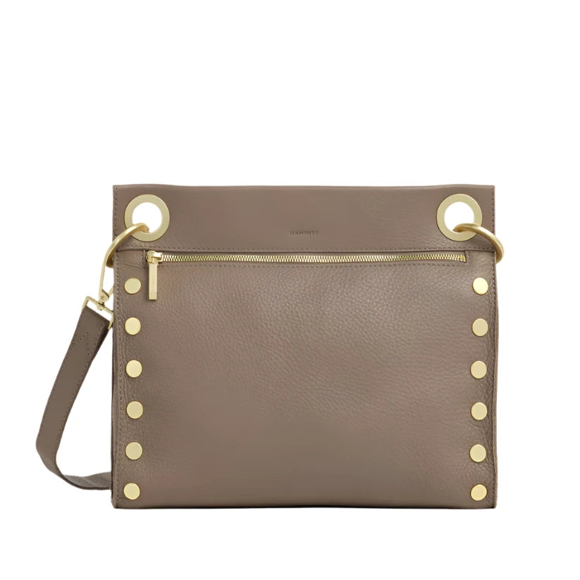 TONY LRG Handbag in Sculpted Taupe/Gold