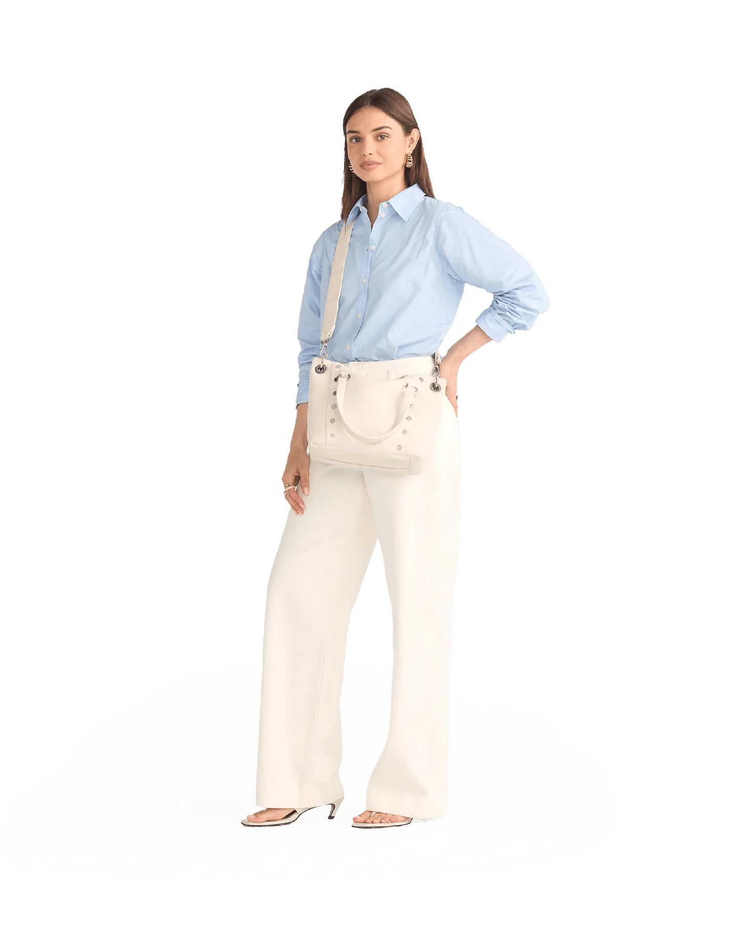 Daniel Med Handbag in Calla Lily White/Gold