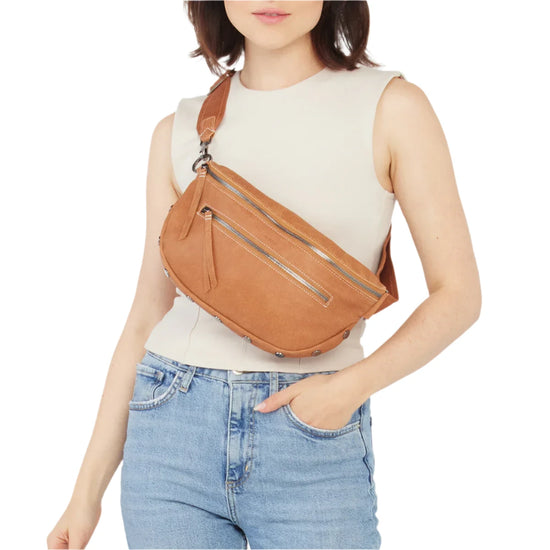 CHARLES CROSSBODY LRG in Hermosa Saddle/Gunmetal