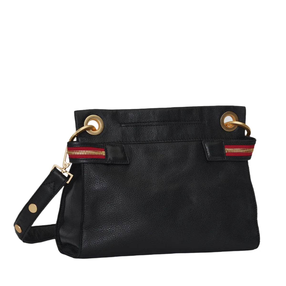 TONY SIGNATURE MED Handbag in Black/Gold with Red Zip