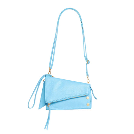 Retired CURTIS Handbag in Sea Sprite Blue/ Gold