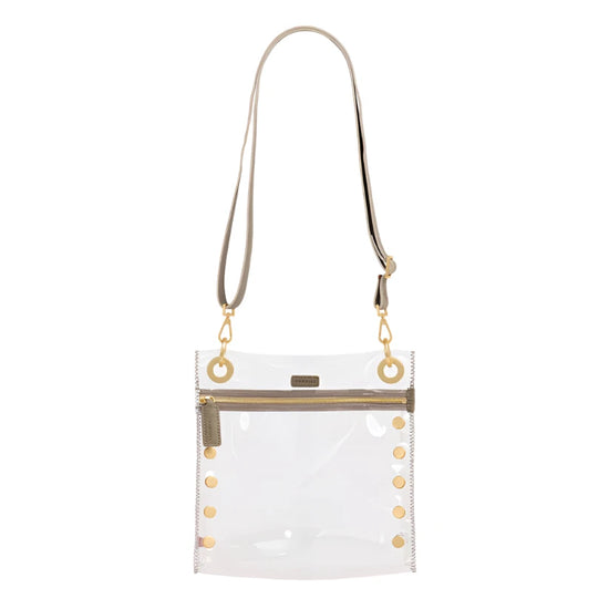 TONY MED Handbag in Clear Pewter/Gold