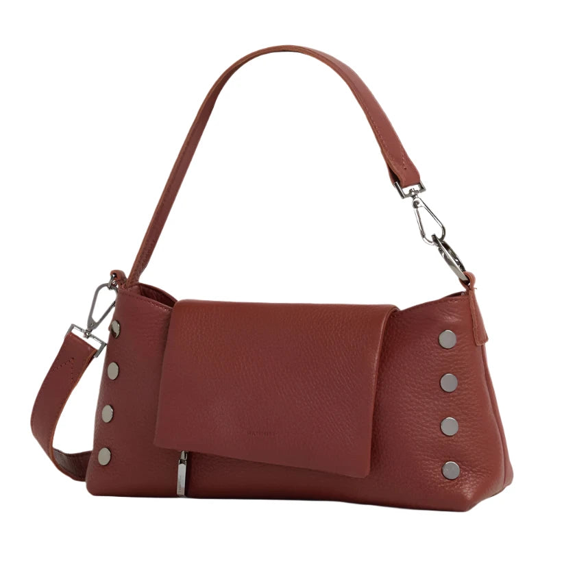 VIP SATCHEL Handbag in Baroque Brown/Gunmetal