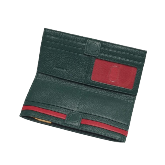 retired 110 NORTH Bifold Wallet in Grove Green/ Gold