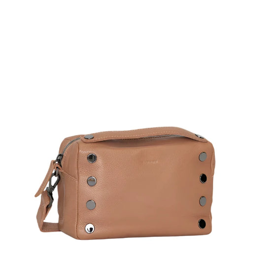 retired EVAN CROSSBODY SML in Biscotti/Gunmetal