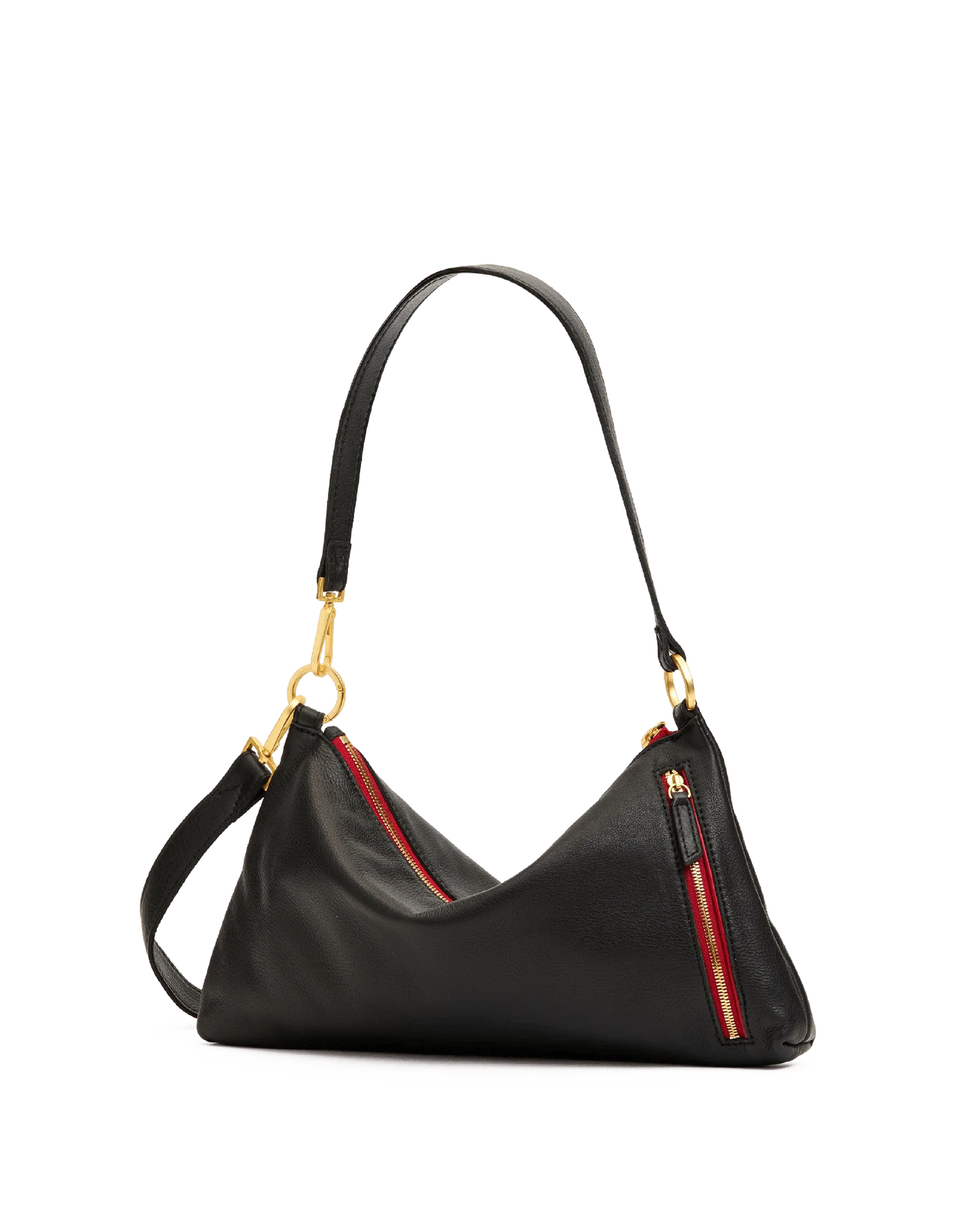 Kyle Med in Black/ Gold with a Red Zip