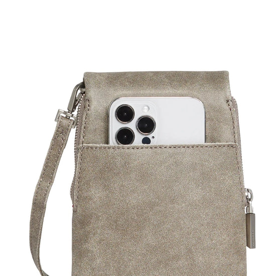 VIP MOBILE Compact Handbag in Pewter/Silver