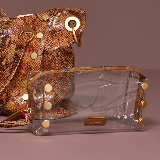 MAKEUP CLEAR Bag in Centerpiece Snake