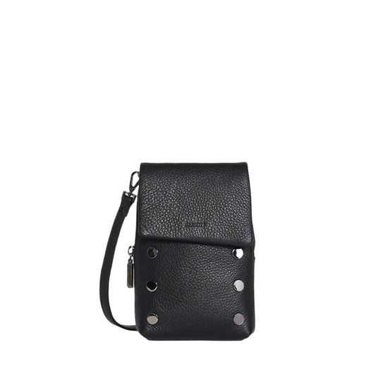 VIP MOBILE Compact Handbag in Black/ Gunmetal