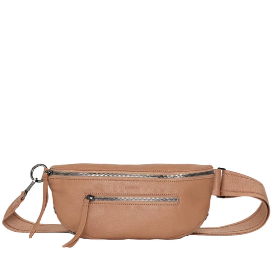 CHARLES CROSSBODY MED in Biscotti/Gunmetal