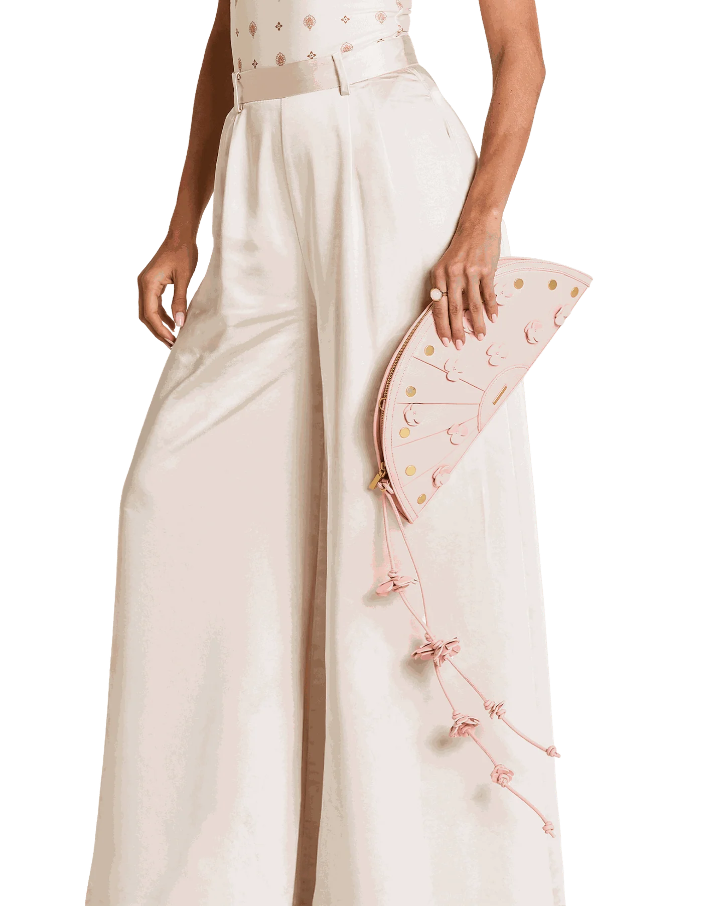 Shelley Clutch in Flamingo Flora/Gold