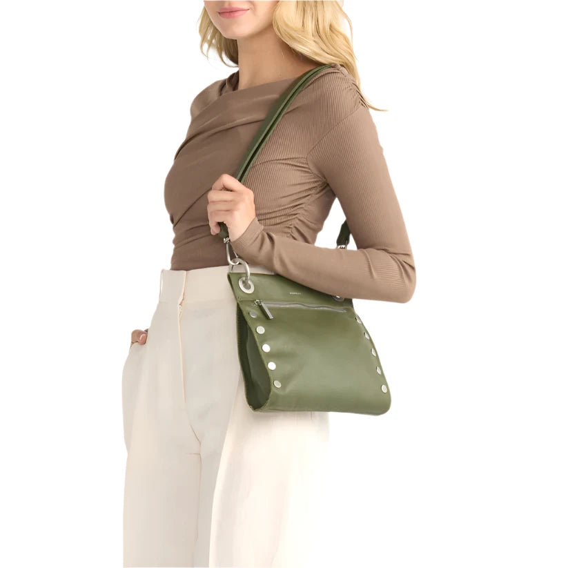 TONY MED Handbag in Landscape Green/Silver