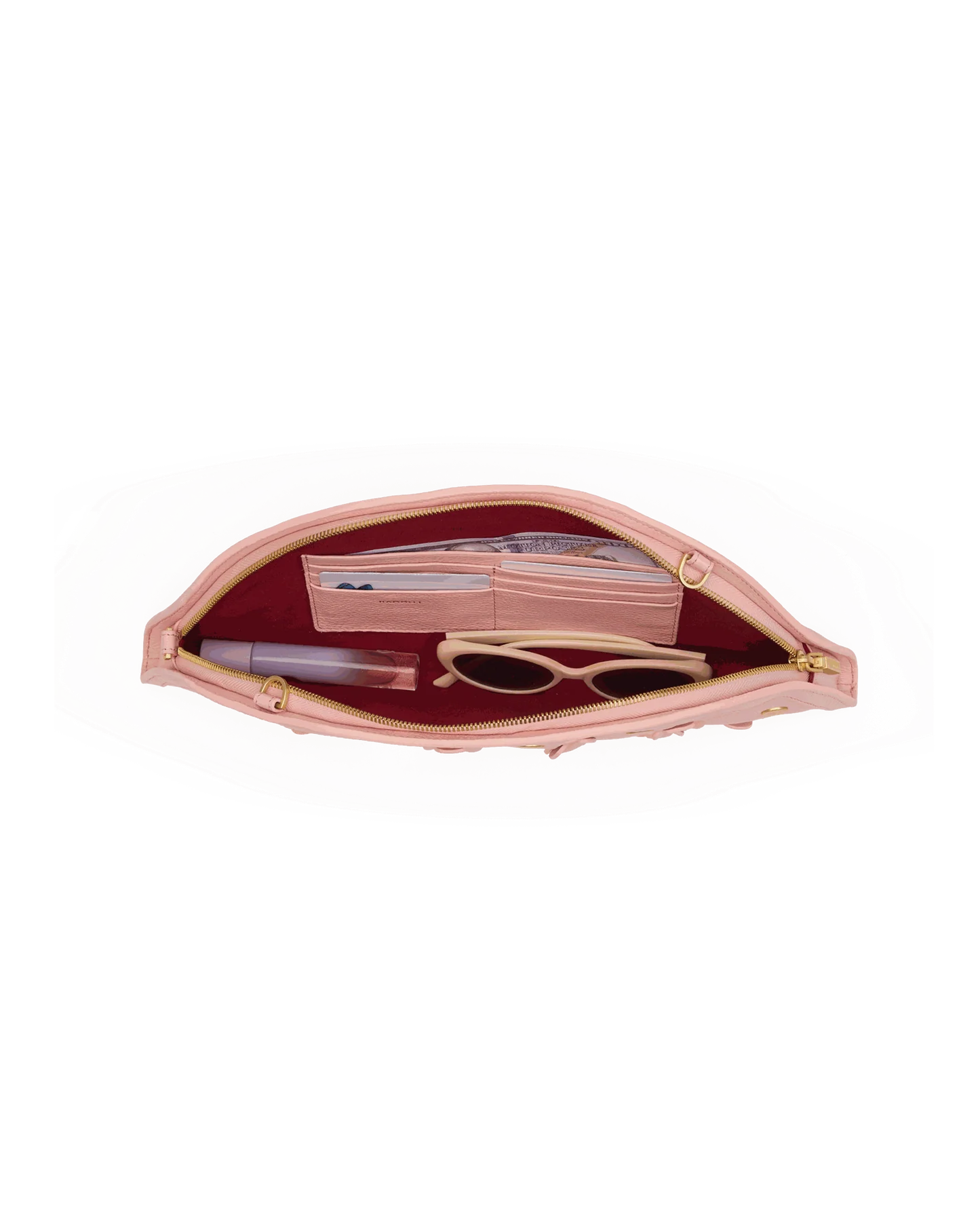 Shelley Clutch in Flamingo Flora/Gold