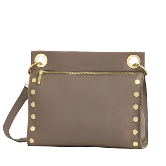 TONY LRG Handbag in Sculpted Taupe/Gold