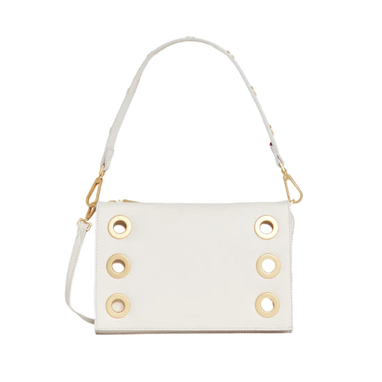 MONTANA CLUTCH SML in Calla LIly White/Gold