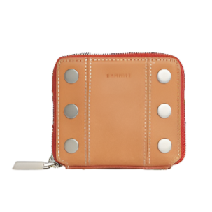 Retired 5 NORTH Compact Wallet in Croissant Tan/Silver